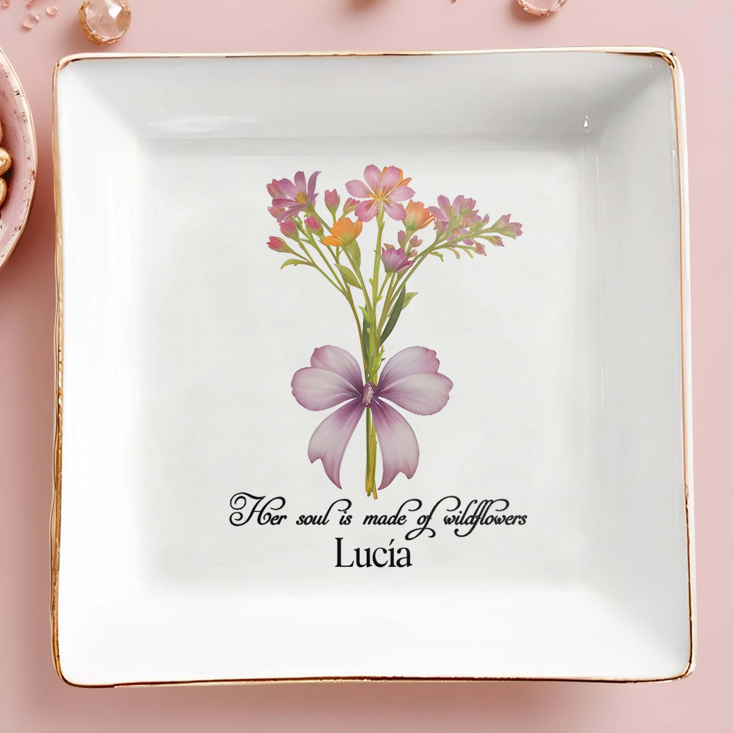 Fleurs sauvages - Plat à bijoux personnalisé - DG008_SCRD