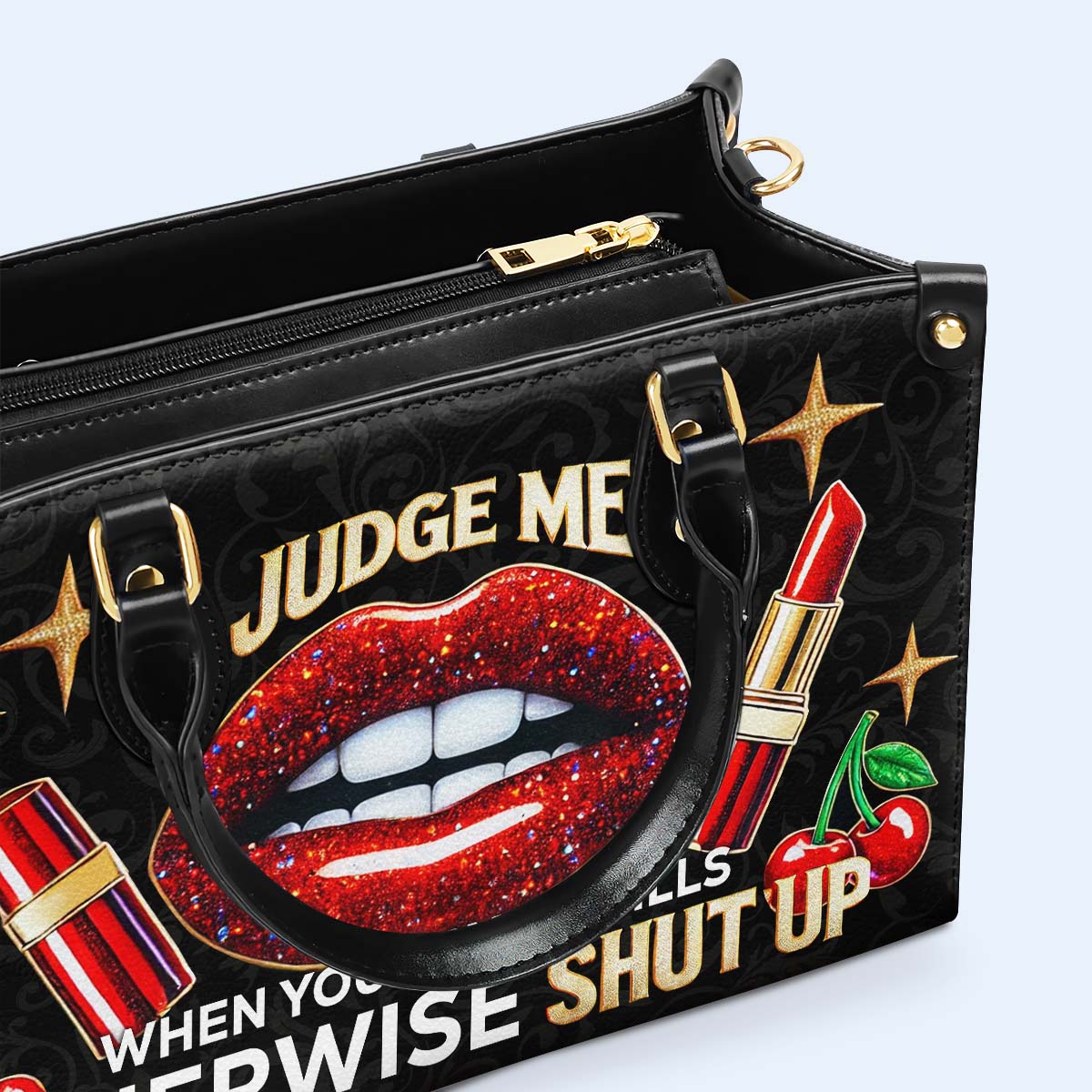 Jugez-moi quand vous payez mes factures, sinon taisez-vous ! - Sac à main en cuir personnalisé - DG016_HB