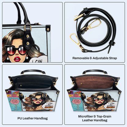 Je peux m'acheter des fleurs - Sac à main en cuir personnalisé spécial - DG022_HB