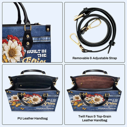 Sac à main en cuir personnalisé, d'origine non restaurée, avec quelques pièces encore présentes - DG025_HB