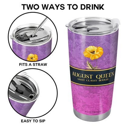 Birth Month Flower - Personalized Custom Stainless Steel Tumbler 20oz 30oz - DG028_TB