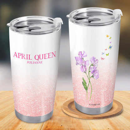 Birth Month Flower - Personalized Custom Stainless Steel Tumbler 20oz 30oz - DG031_TB