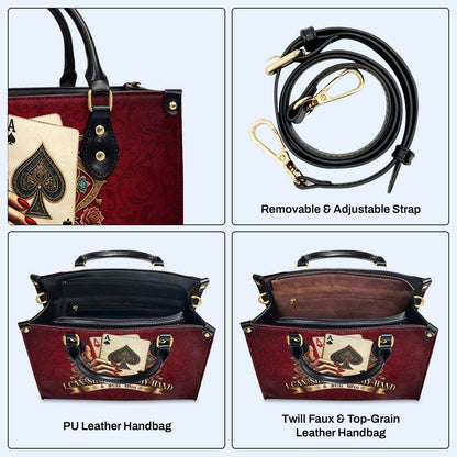 Puedo mostrarte mi mano y aún así ganar - Bolso de cuero personalizado - DG043_HB