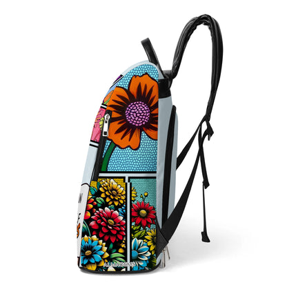 Je peux m'acheter des fleurs - Sac à dos en cuir personnalisé - DG049_BP