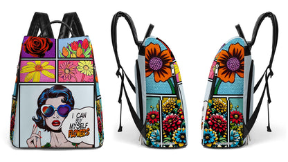 Je peux m'acheter des fleurs - Sac à dos en cuir personnalisé - DG049_BP