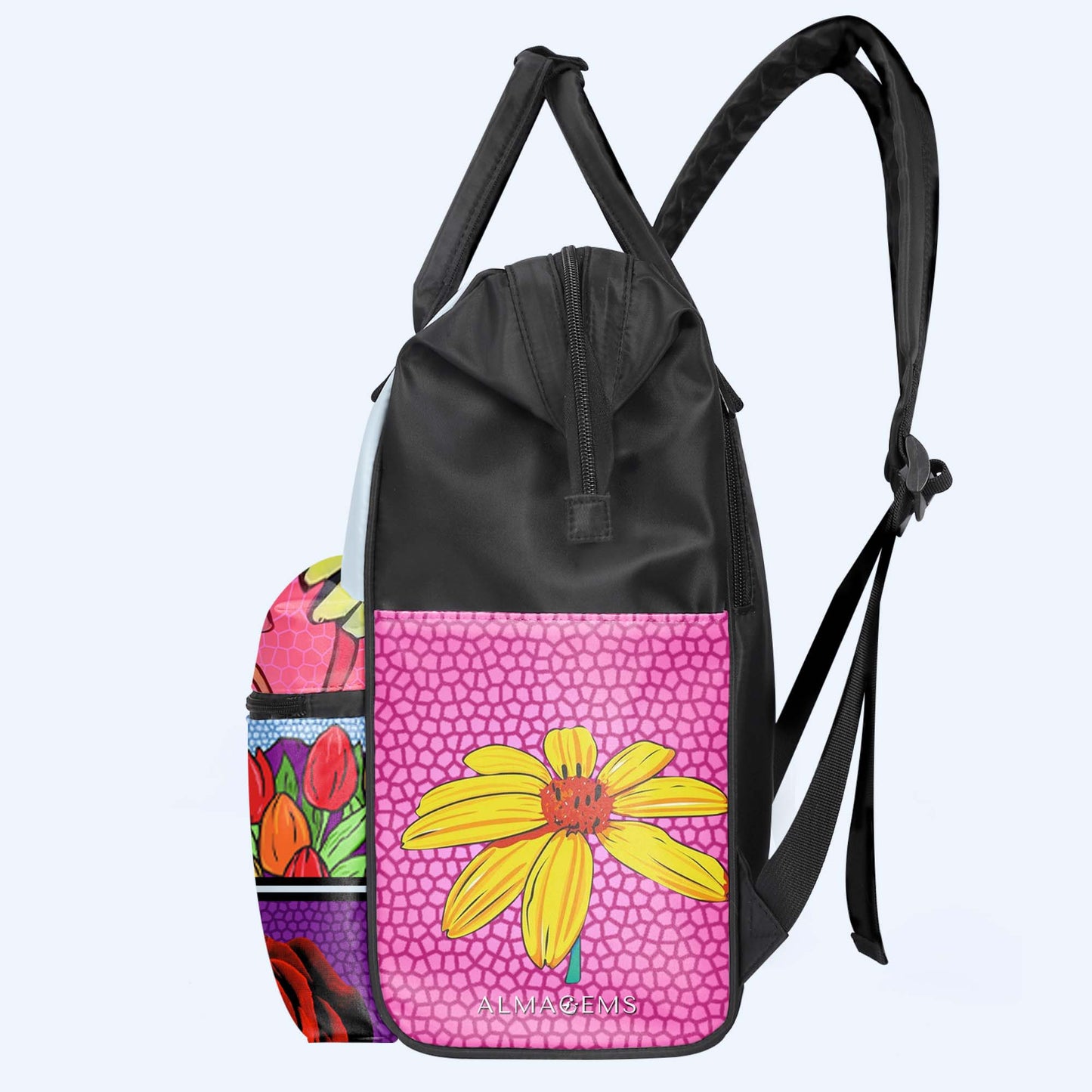 Je peux m'acheter des fleurs - Sac à dos de voyage personnalisé en forme de bec de canard - DG049_DKB