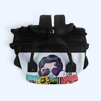 Je peux m'acheter des fleurs - Sac à dos de voyage personnalisé en forme de bec de canard - DG049_DKB