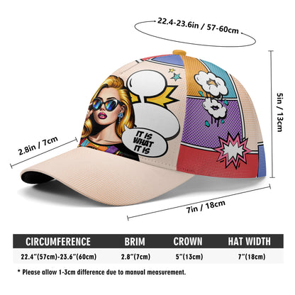 C'est ce que c'est - Casquette de baseball personnalisée, imprimé intégral - DG050_BAC