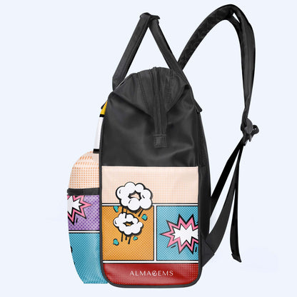 ES LO QUE ES - Mochila de viaje personalizada con diseño de pico de pato - DG050_DKB