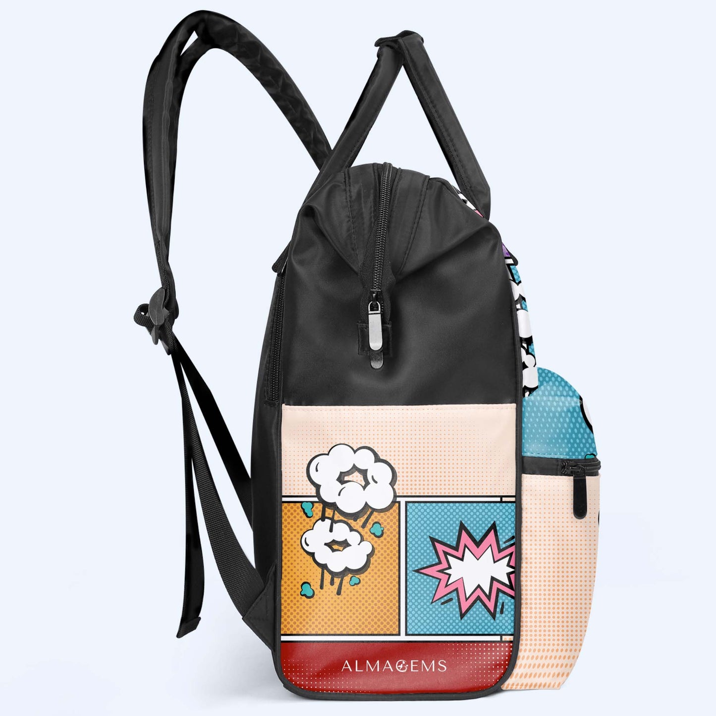 ES LO QUE ES - Mochila de viaje personalizada con diseño de pico de pato - DG050_DKB