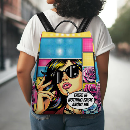 Il n'y a rien de basique chez moi - Sac à dos en cuir personnalisé - DG056_BP