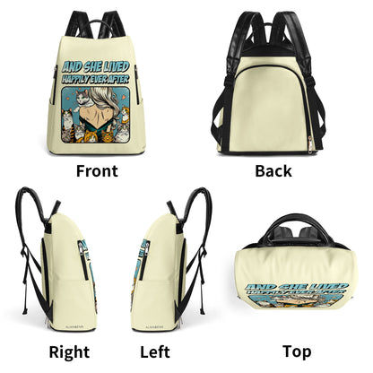 Et elle vécut heureuse pour toujours - Sac à dos en cuir personnalisé - DG057_BP