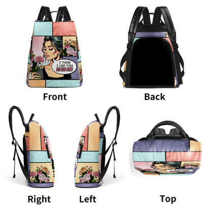 Je crois que j'aime cette petite vie - Sac à dos en cuir personnalisé - DG060_BP