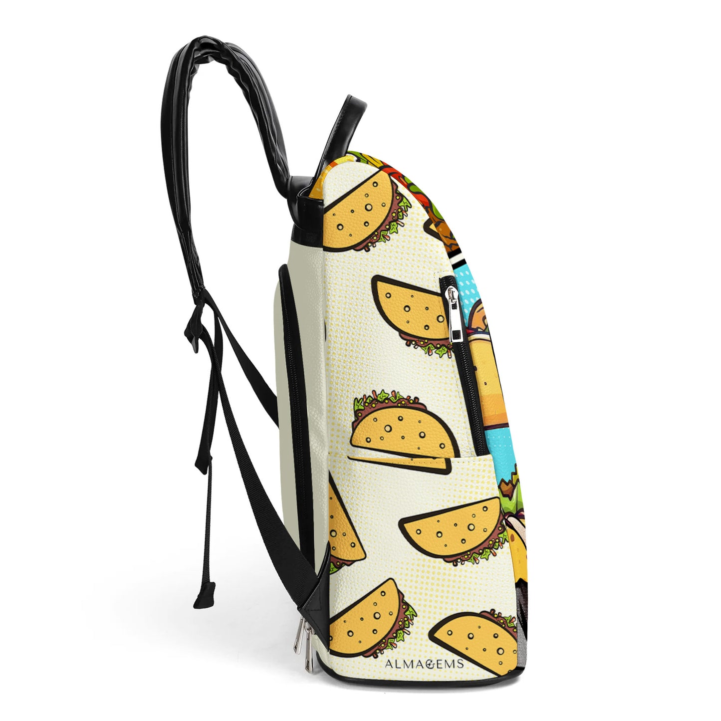 Puedo comprarme tacos - Mochila de cuero personalizada - DG061_BP