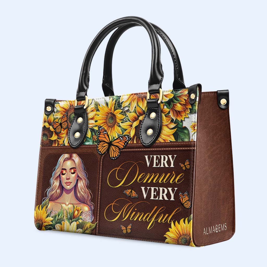 Very Demure, Very Mindful - Personalized Custom Leather Handbag - DG070_HB