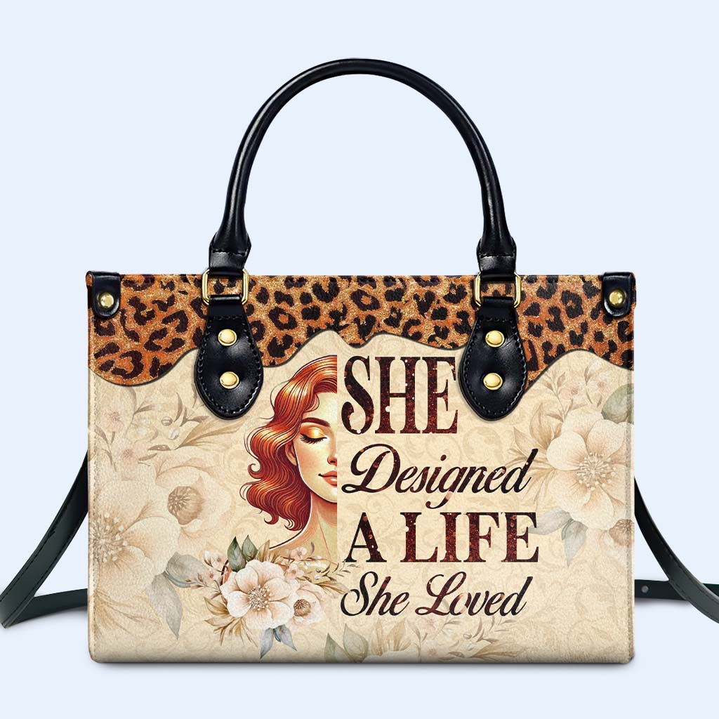 Elle a conçu une vie qu'elle aimait - Sac à main en cuir personnalisé - DG071_HB