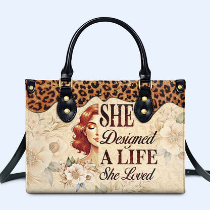 Elle a conçu une vie qu'elle aimait - Sac à main en cuir personnalisé - DG071_HB