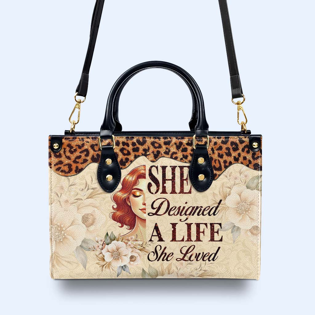 Elle a conçu une vie qu'elle aimait - Sac à main en cuir personnalisé - DG071_HB