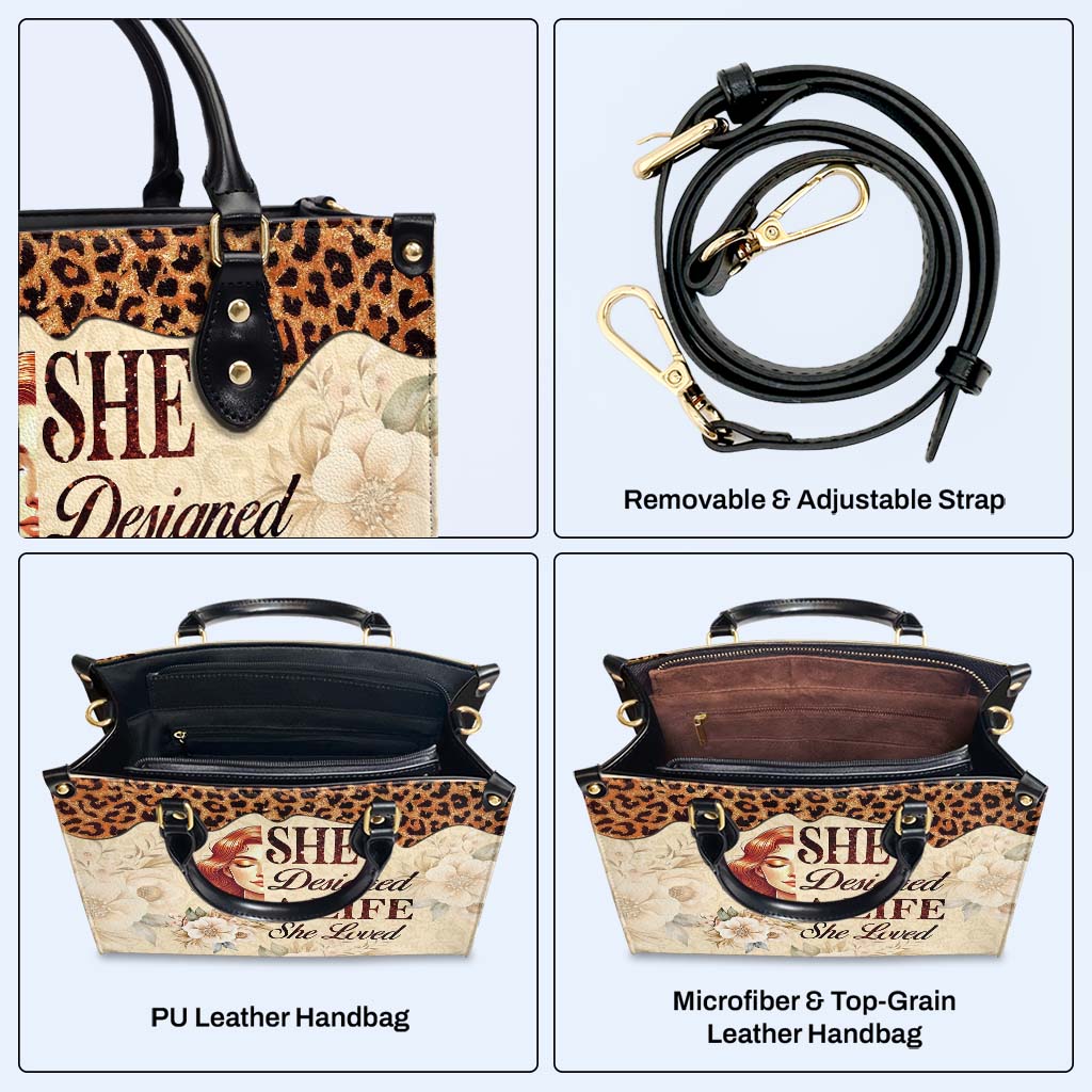 Elle a conçu une vie qu'elle aimait - Sac à main en cuir personnalisé - DG071_HB