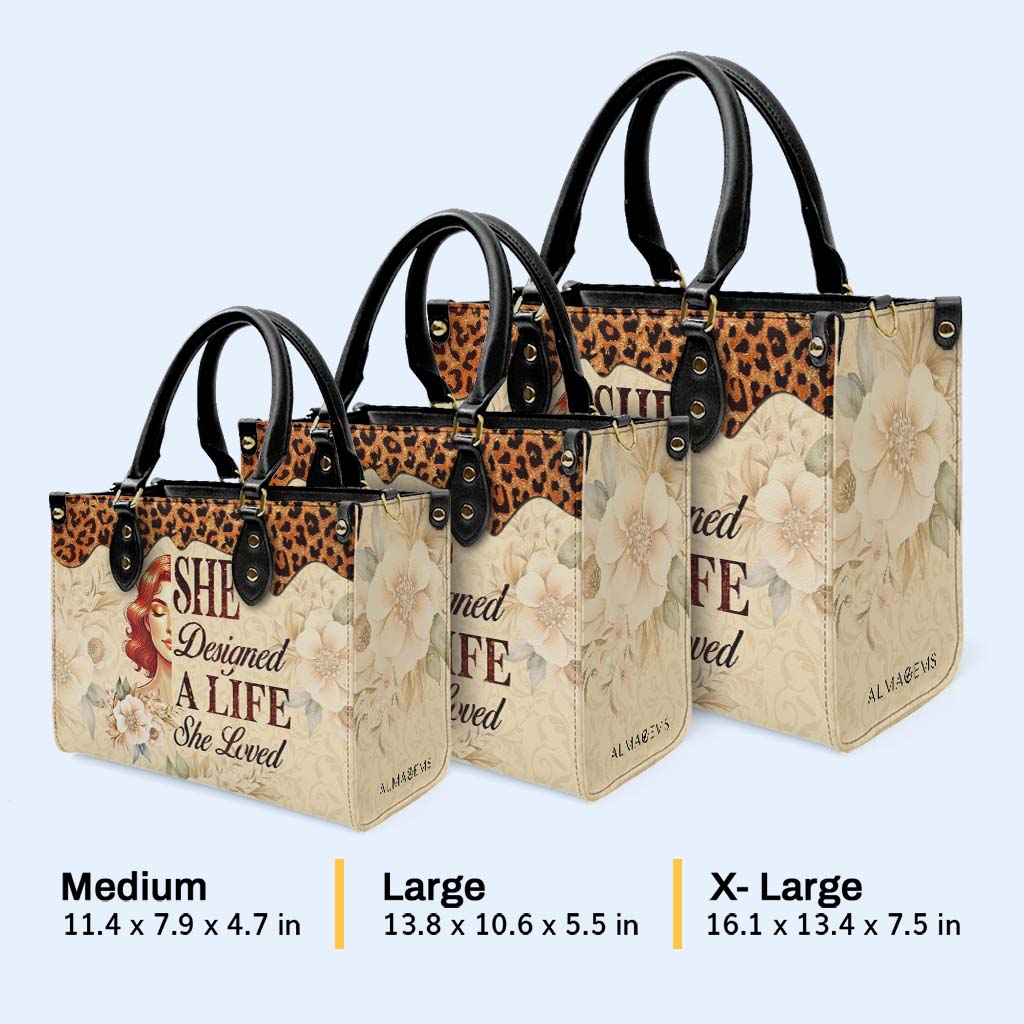 Elle a conçu une vie qu'elle aimait - Sac à main en cuir personnalisé - DG071_HB