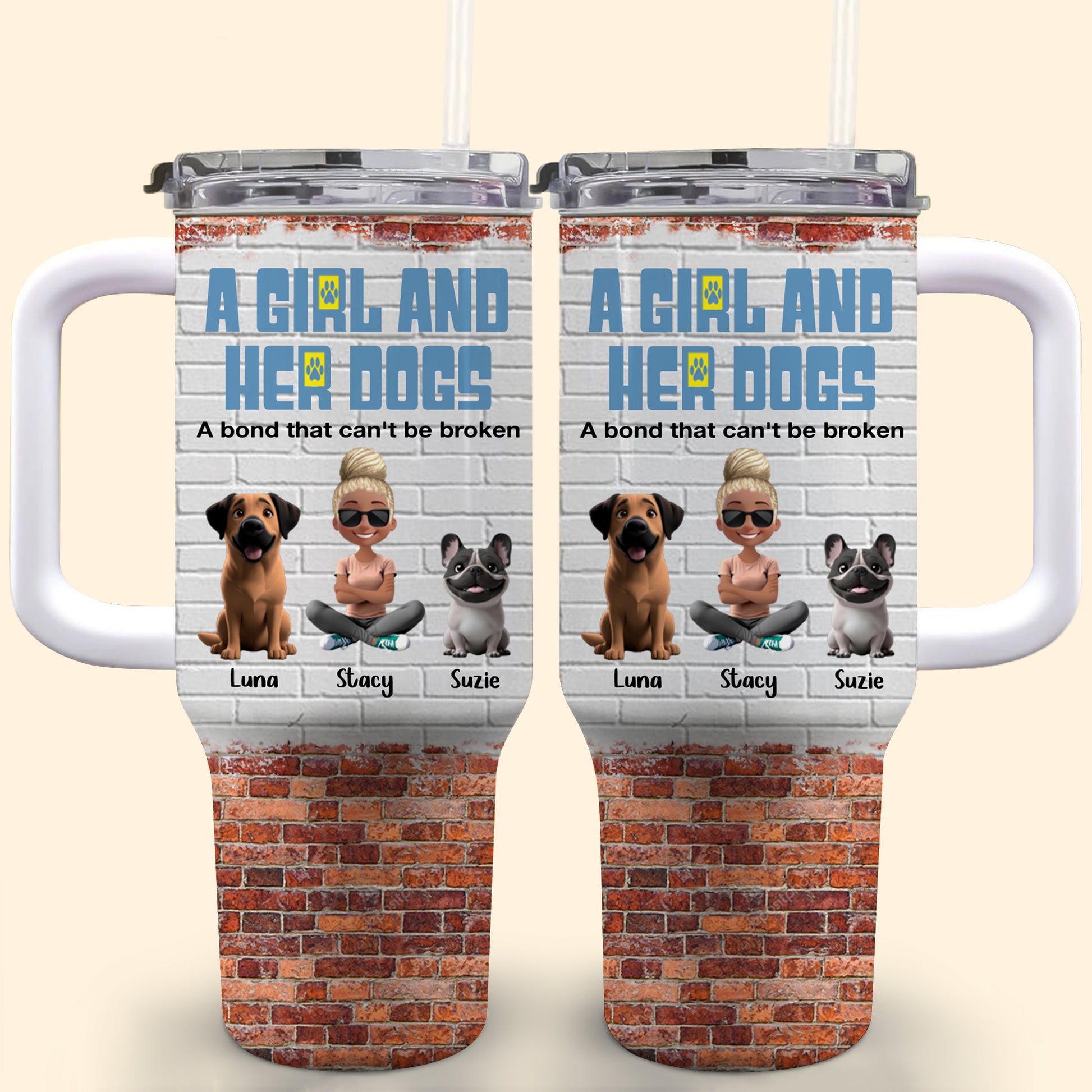 A Girl And Her Dogs, A Bond That Can't Be Broken, Girl and Dogs