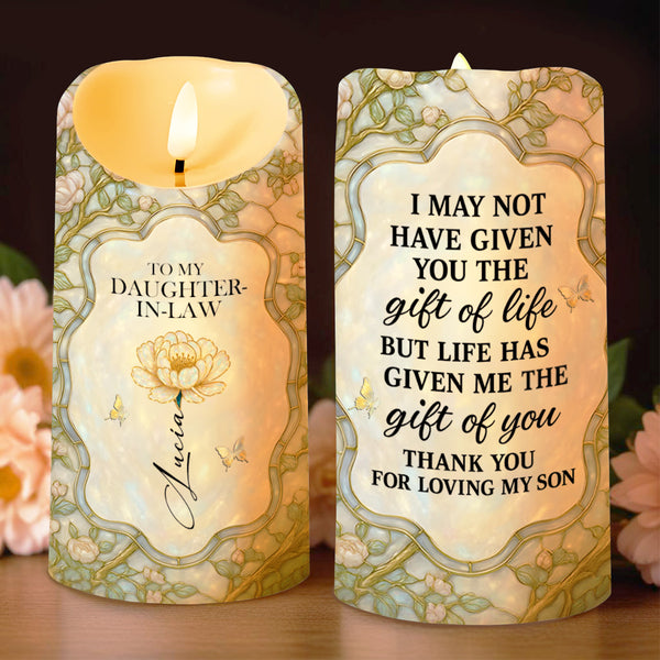 To My Daughter-In-Law, Gift of Life, Flowers and Butterfly Design