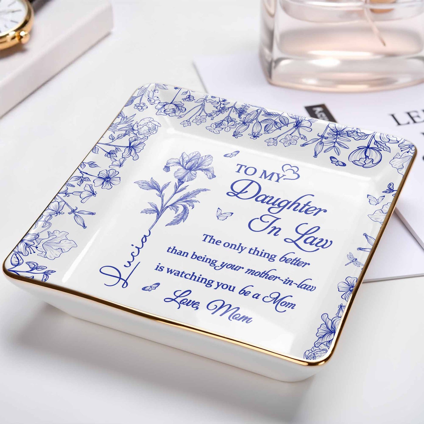 To My Daughter-In-Law, Love From Mom, Beautiful Flowers Design