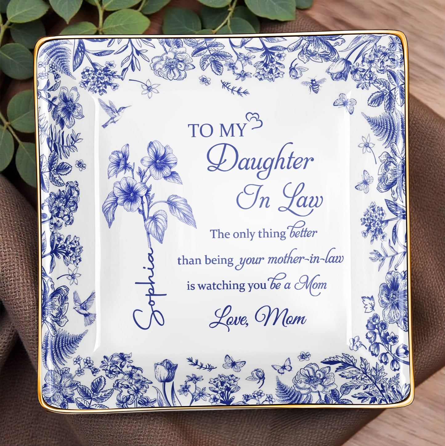To My Daughter In Law, Flowers And Butterfly Theme