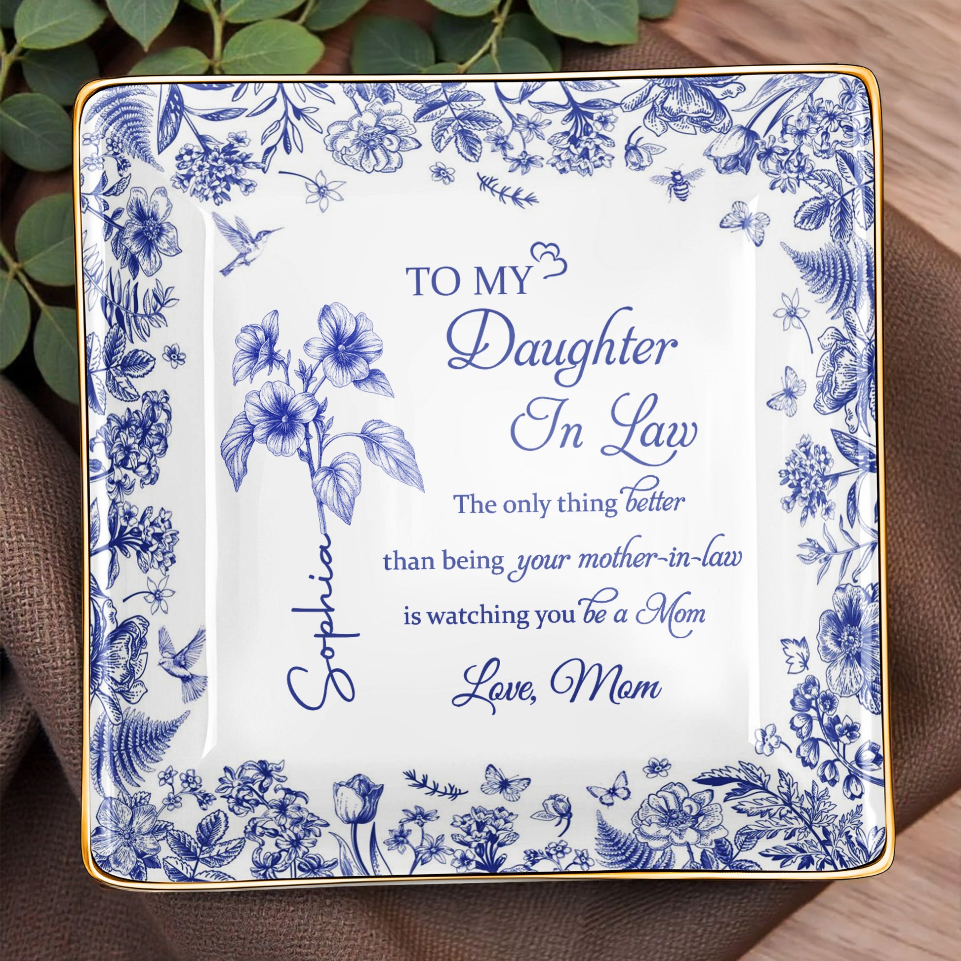 To My Daughter In Law, Flowers And Butterfly Theme