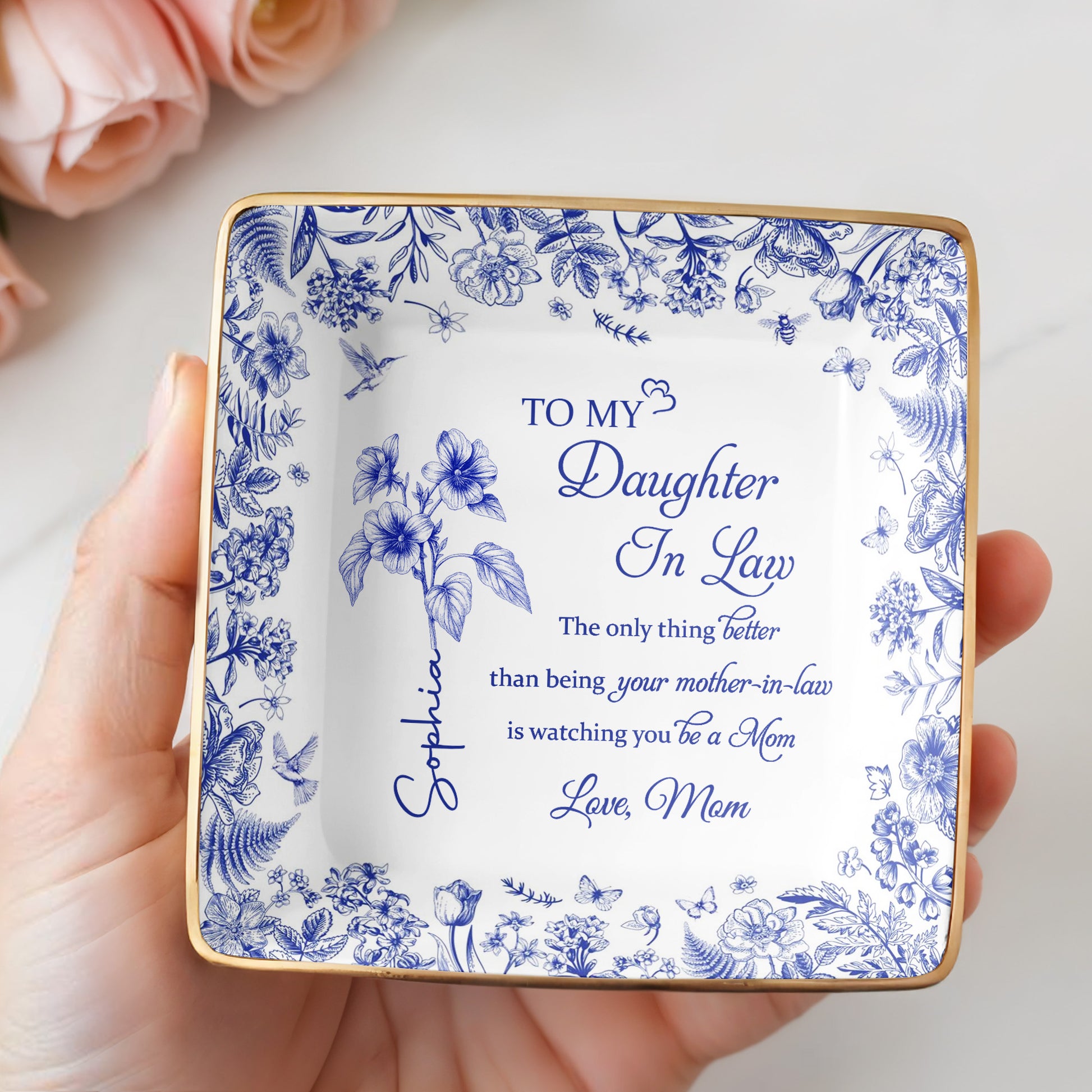 To My Daughter In Law, Flowers And Butterfly Theme