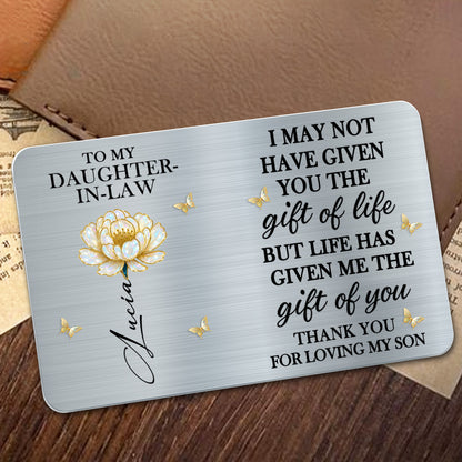 To My Daughter-In-Law, Thank You For Loving My Son