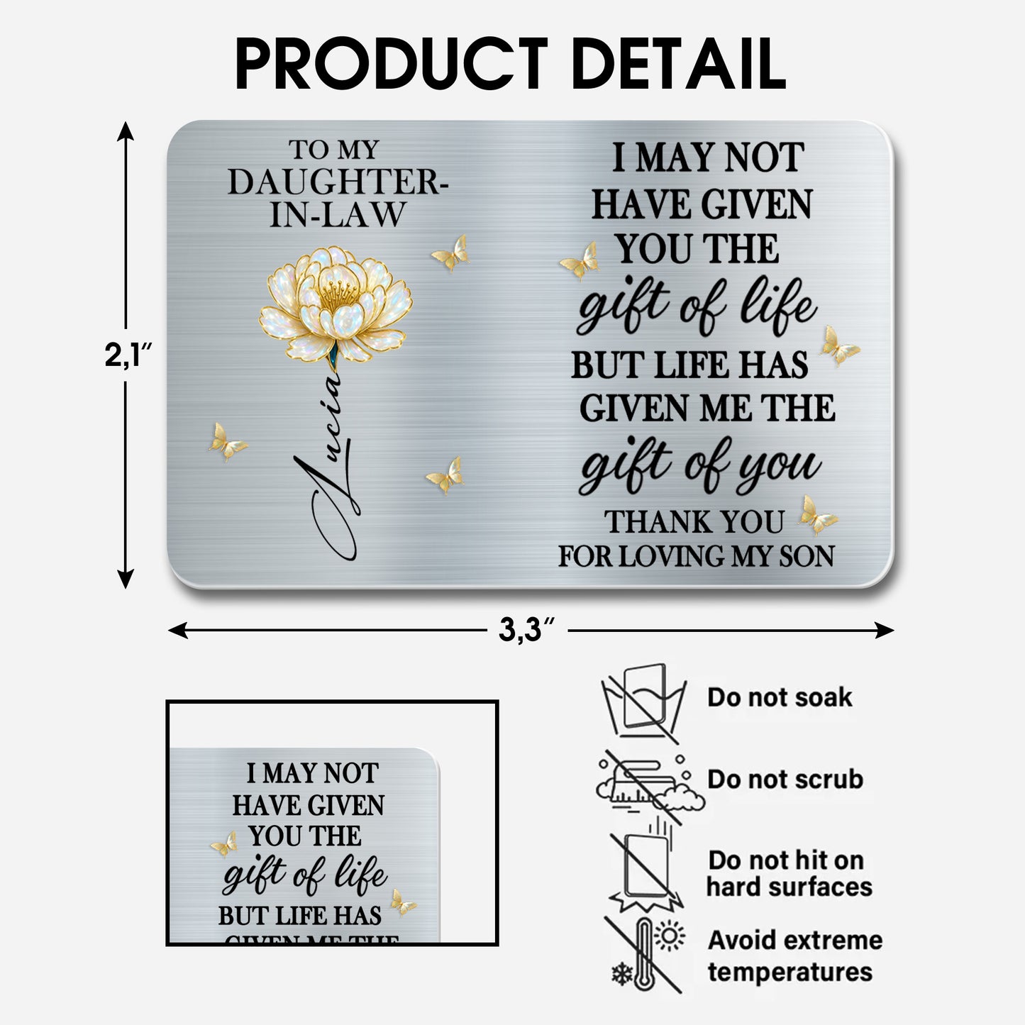 To My Daughter-In-Law, Thank You For Loving My Son