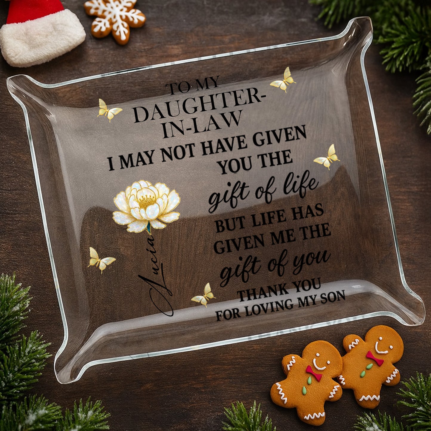 To My Daughter-In-Law, Life's Gift Of You, Flower And Butterfly Design