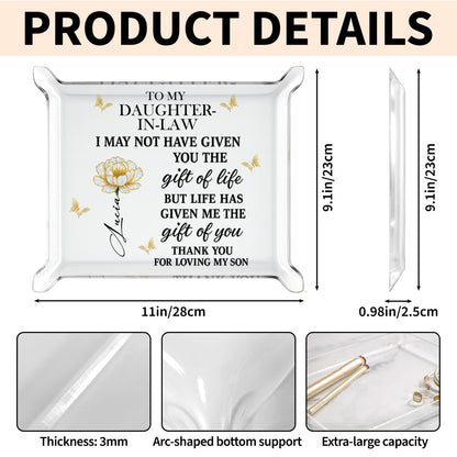 To My Daughter-In-Law, Life's Gift Of You, Flower And Butterfly Design