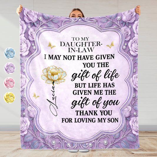 To My Daughter-In-Law, Thank You For Loving My Son, Flowers And Butterfly