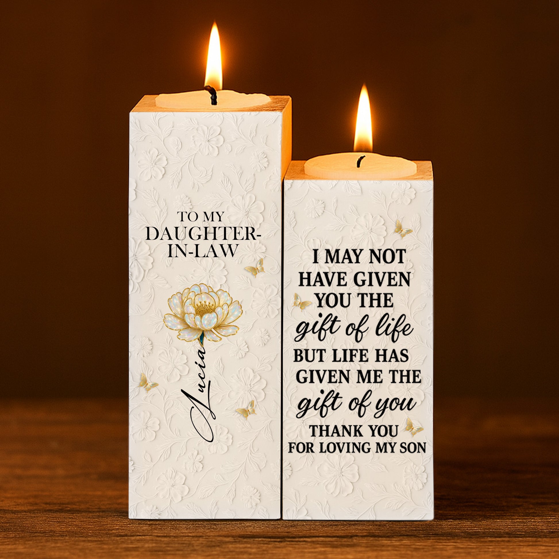 To My Daughter-In-Law, Thank You For Loving My Son, Flower