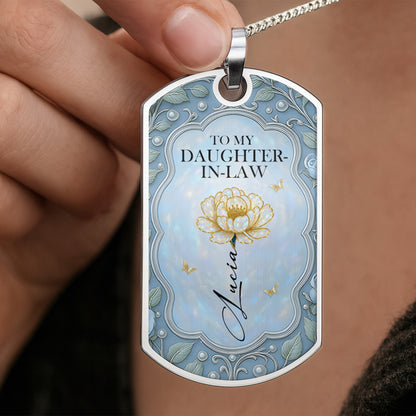 To My Daughter-In-Law, Thank You For Loving My Son, Flowers Necklace