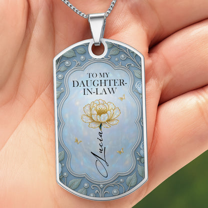 To My Daughter-In-Law, Thank You For Loving My Son, Flowers Necklace