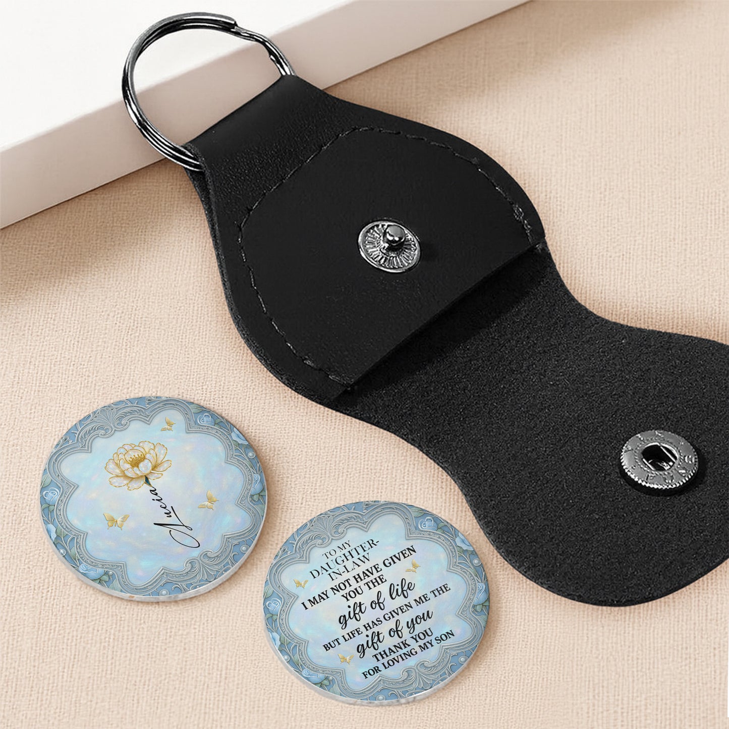 To My Daughter-In-Law, Gift Of Life, Flower And Butterflies Design