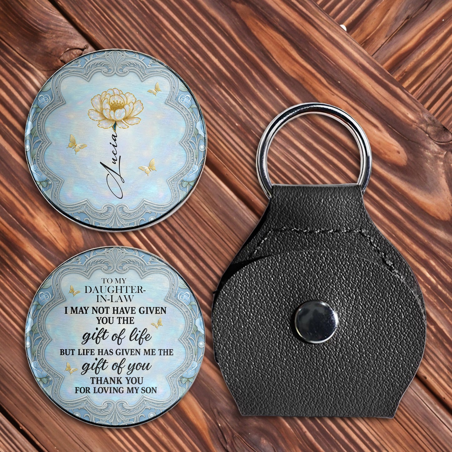 To My Daughter-In-Law, Gift Of Life, Flower And Butterflies Design