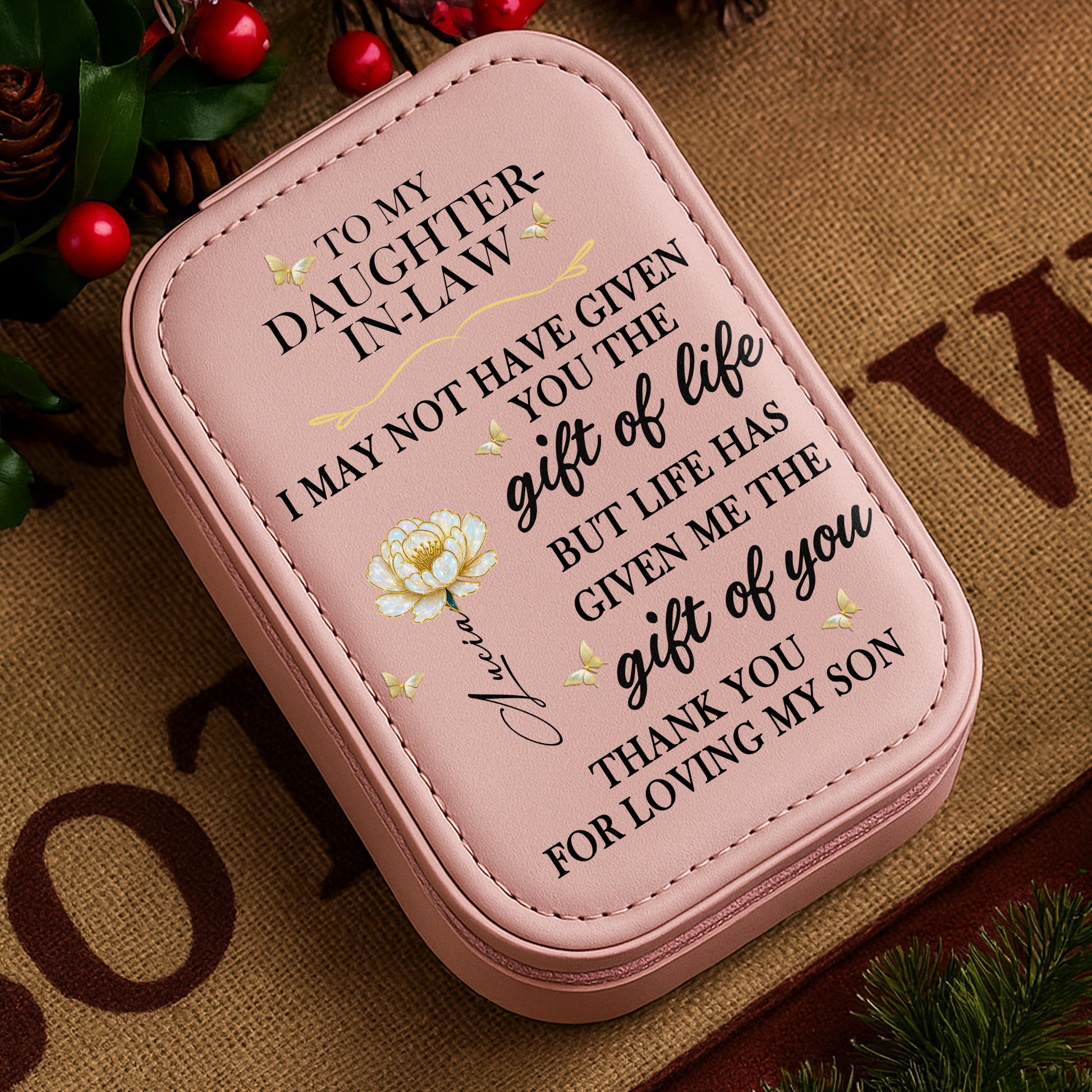 To My Daughter-In-Law, Thank You For Loving My Son, Flower