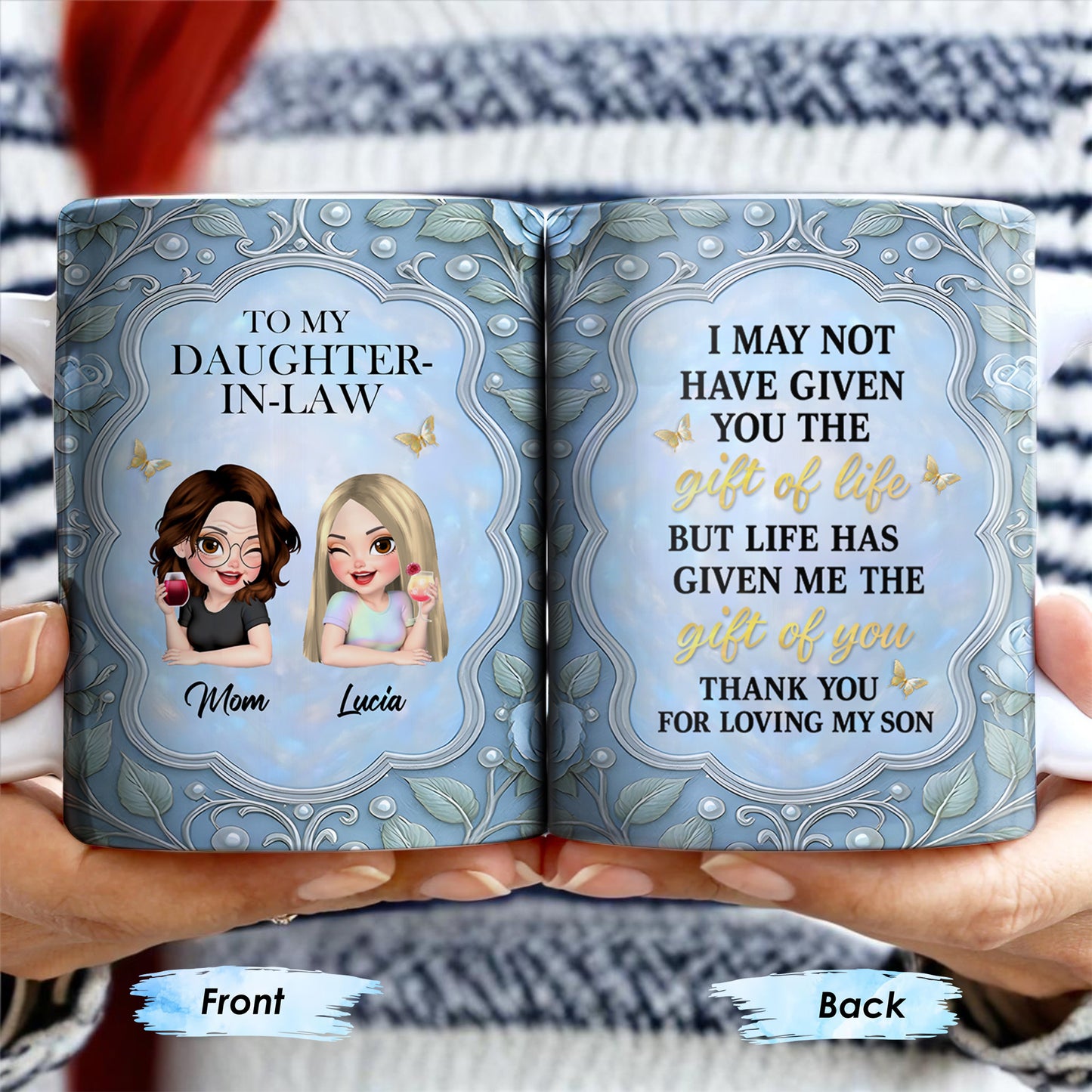 Gift Of You Thank You For Loving My Son Floral Elements