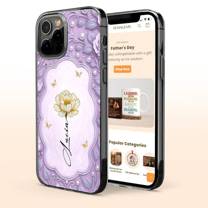 Elegant Floral And Butterfly Phone Case Design