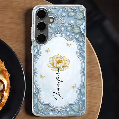 Elegant Floral And Butterfly Phone Case Design