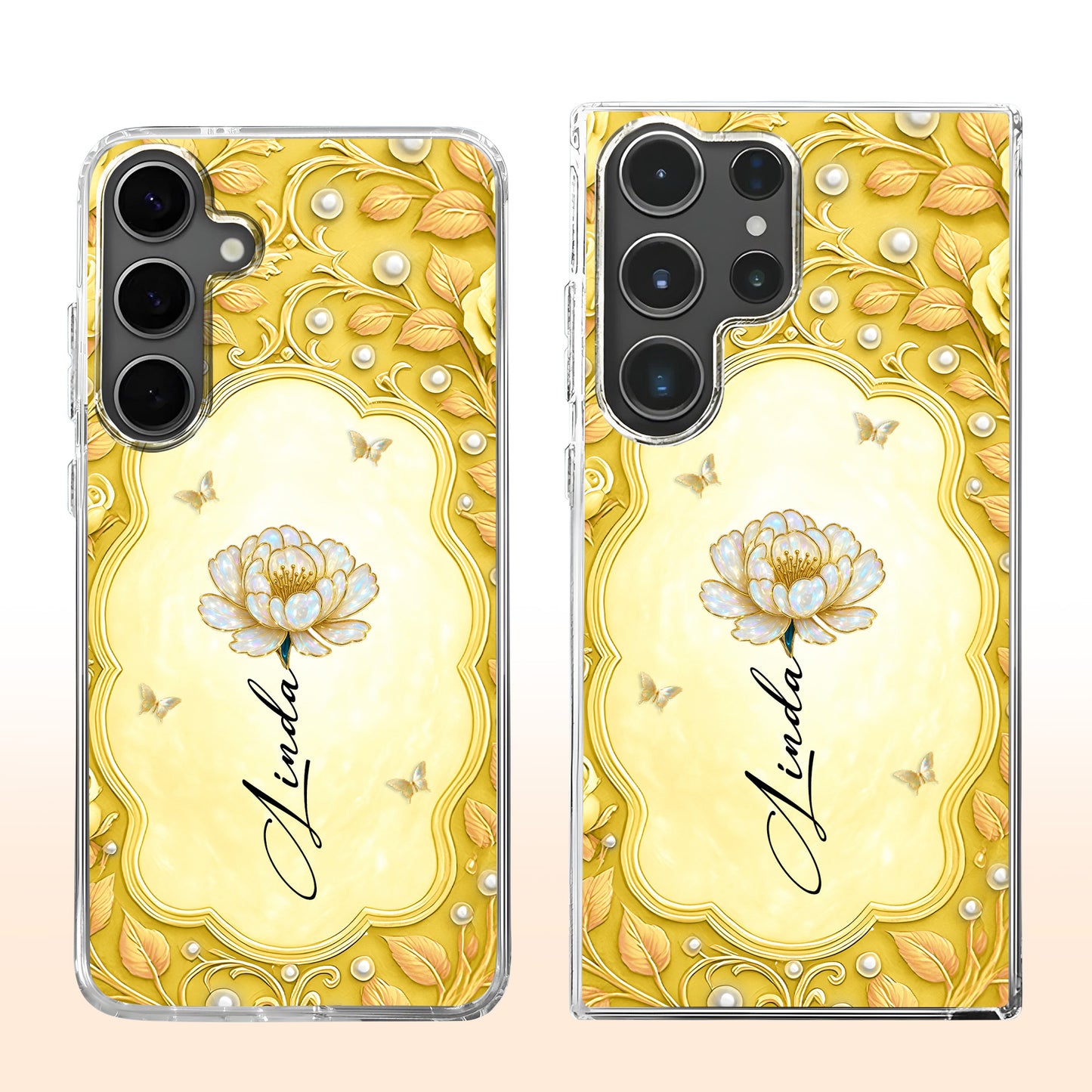 Elegant Floral And Butterfly Phone Case Design