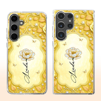 Elegant Floral And Butterfly Phone Case Design