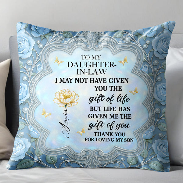 To My Daughter-In-Law, Gift Of Life, Flowers And Butterfly Design