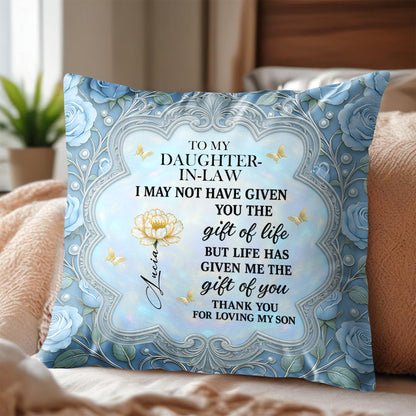 To My Daughter-In-Law, Gift Of Life, Flowers And Butterfly Design