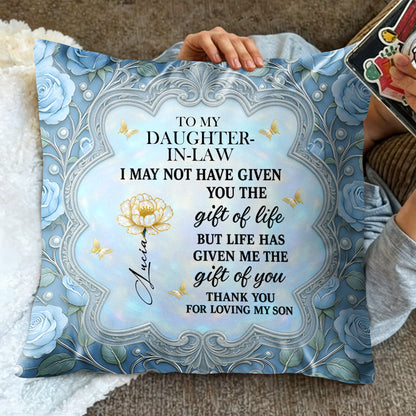 To My Daughter-In-Law, Gift Of Life, Flowers And Butterfly Design