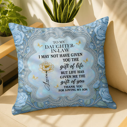 To My Daughter-In-Law, Gift Of Life, Flowers And Butterfly Design